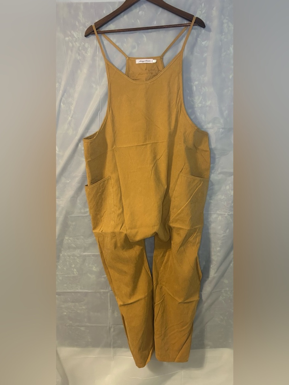 Stylish Tan Jumpsuit with Pockets